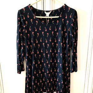 NWT Khakis & Co. Candy Cane Print Leggings Top - Medium - Rayon/Spandex - 38.00